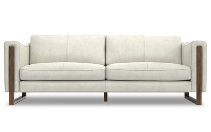 Light Smoke Grey Genuine Leather | Richard 83 inch Sofa in Genuine Leather