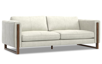 Light Smoke Grey Genuine Leather | Richard 83 inch Sofa in Genuine Leather