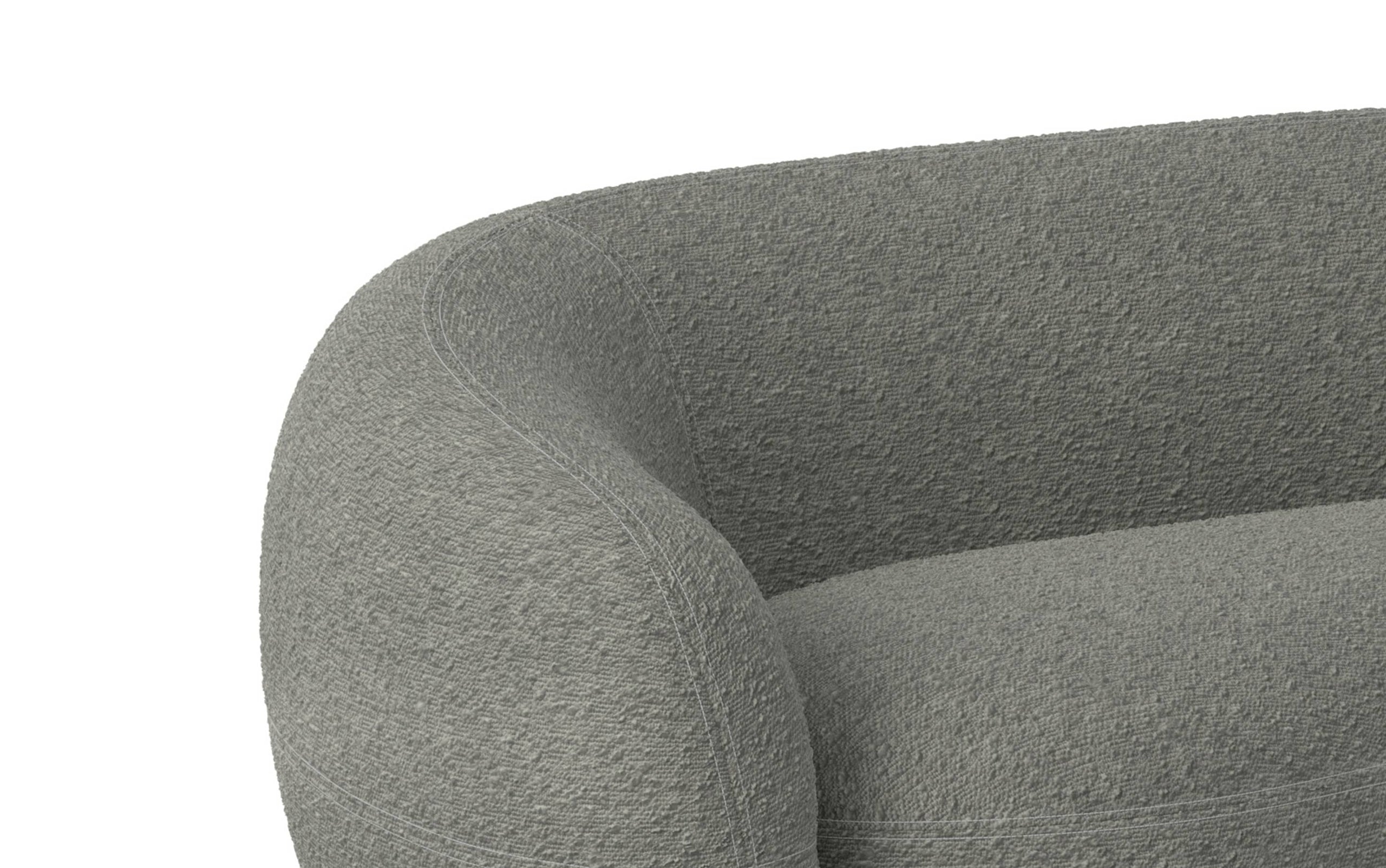 Stone Grey Boucle Performance Fabric | Sherri 89 inch Sofa in Boucle Performance Fabric