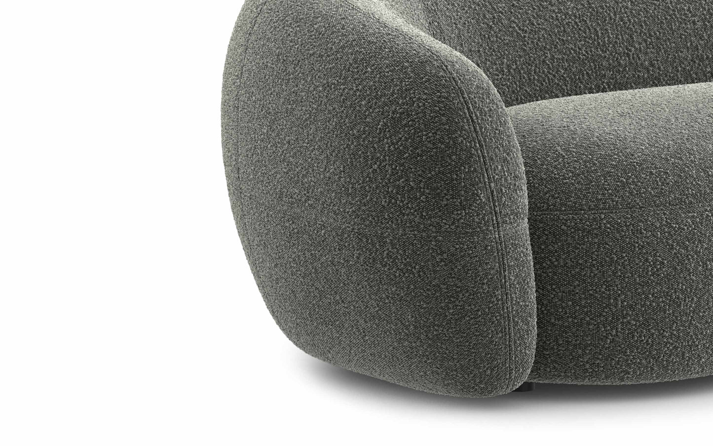 Stone Grey Boucle Performance Fabric | Sherri 89 inch Sofa in Boucle Performance Fabric