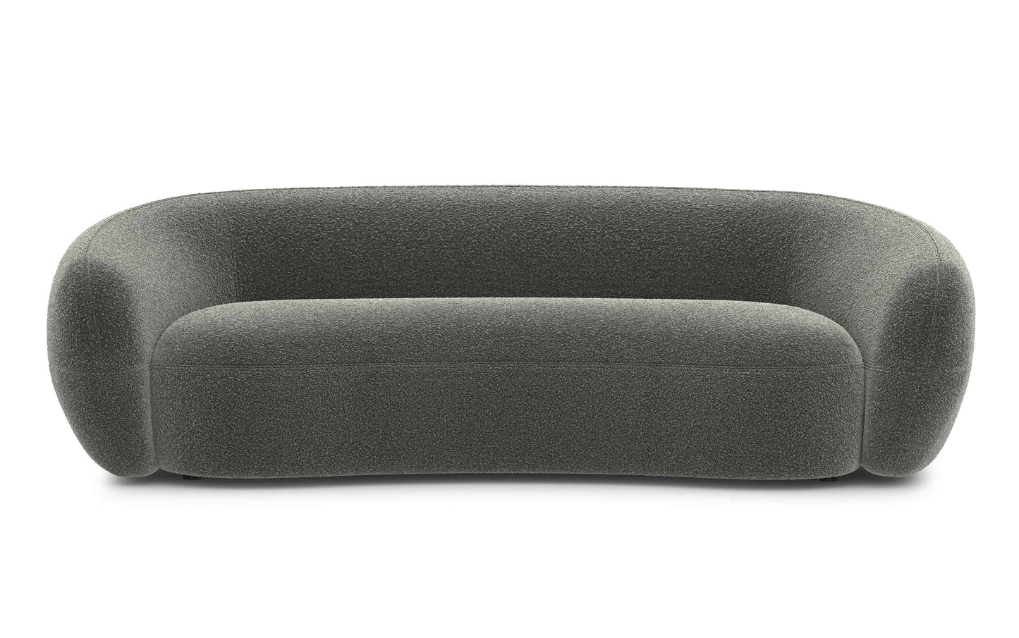 Stone Grey Boucle Performance Fabric | Sherri 89 inch Sofa in Boucle Performance Fabric