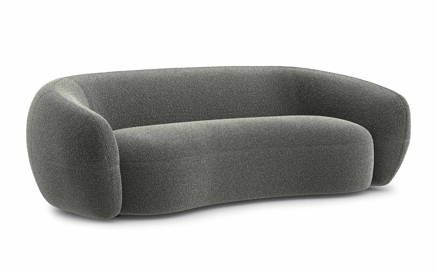Stone Grey Boucle Performance Fabric | Sherri 89 inch Sofa in Boucle Performance Fabric