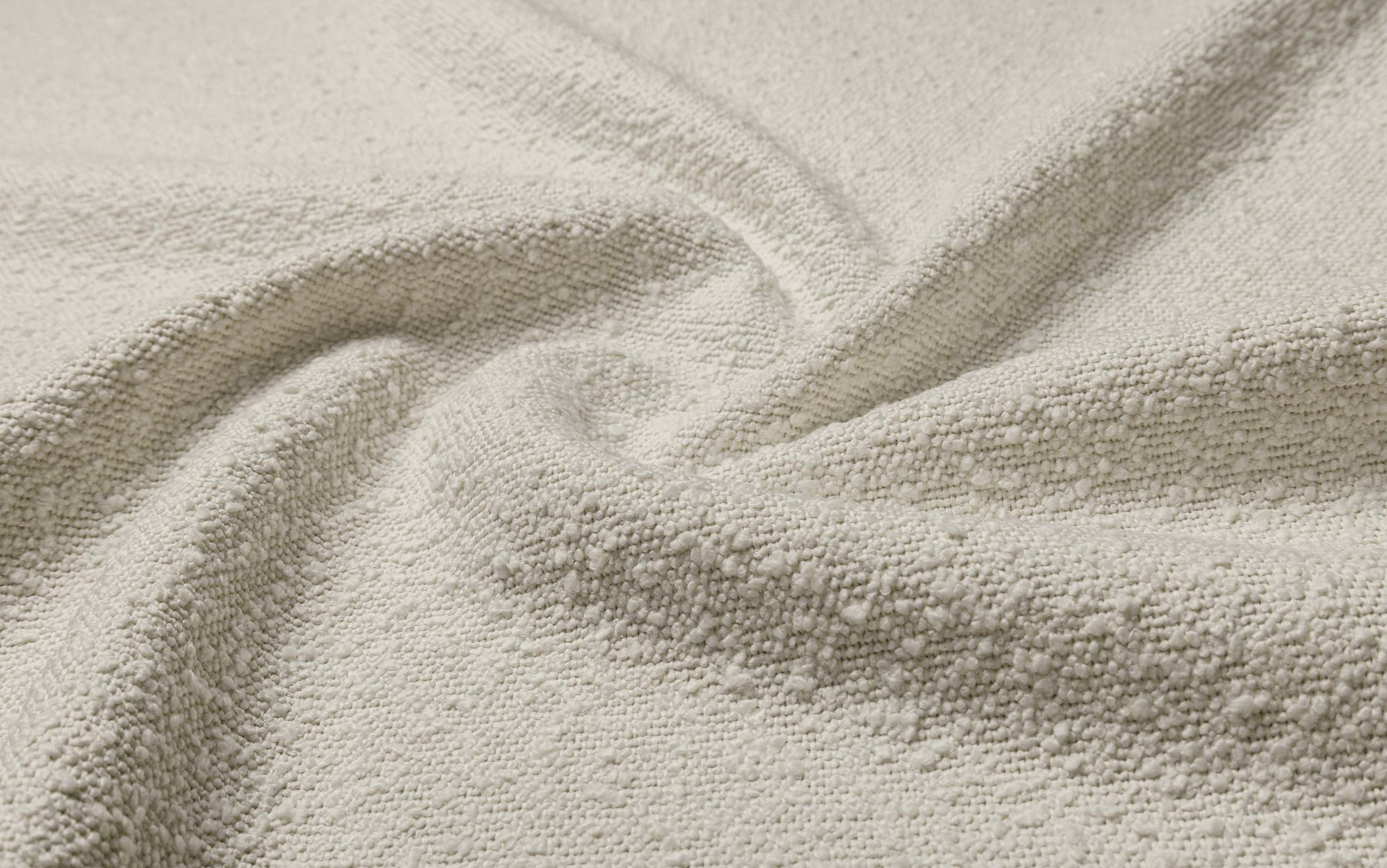 Vanilla Cream Boucle Performance Fabric | Sherri 89 inch Sofa in Boucle Performance Fabric