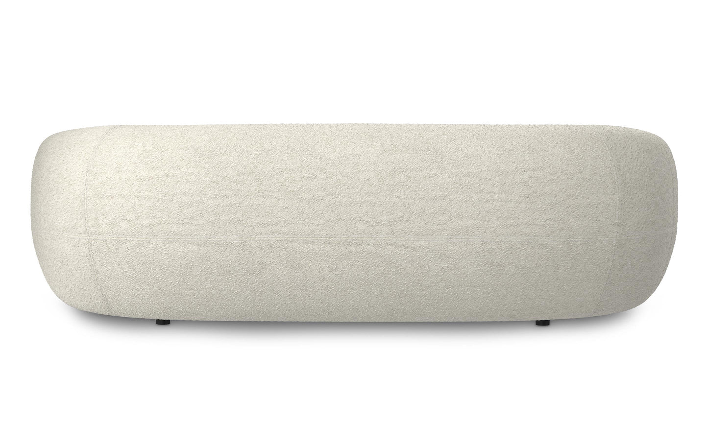 Vanilla Cream Boucle Performance Fabric | Sherri 89 inch Sofa in Boucle Performance Fabric