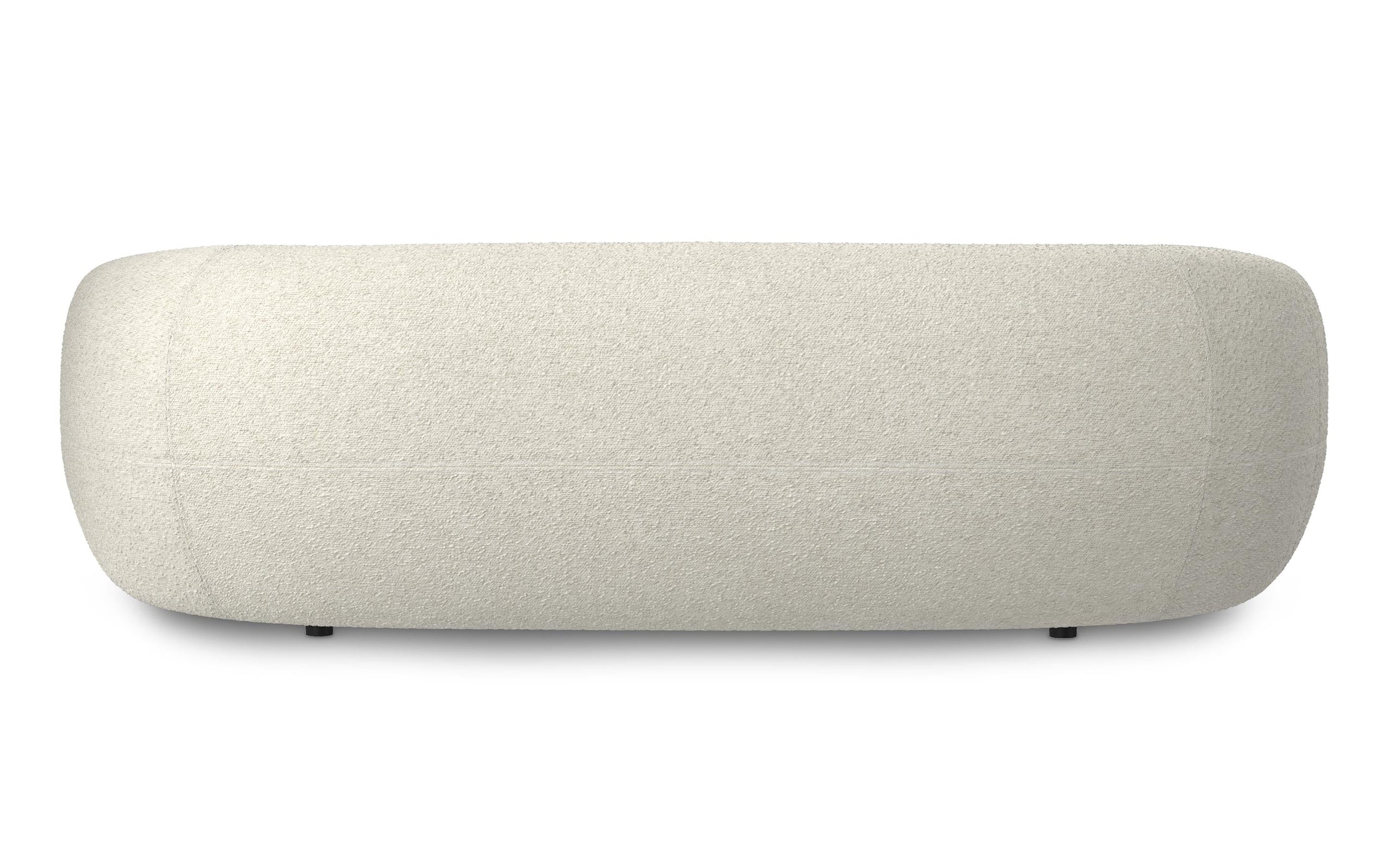 Vanilla Cream Boucle Performance Fabric | Sherri 89 inch Sofa in Boucle Performance Fabric