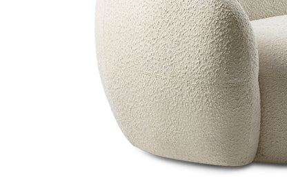Vanilla Cream Boucle Performance Fabric | Sherri 89 inch Sofa in Boucle Performance Fabric