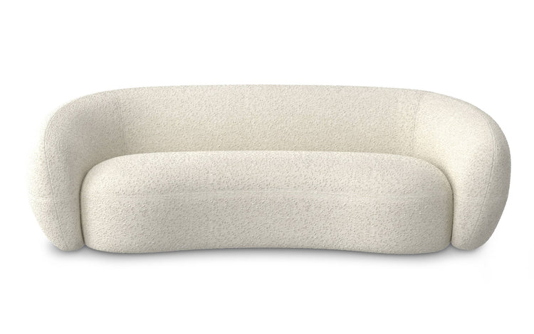 Vanilla Cream Boucle Performance Fabric | Sherri 89 inch Sofa in Boucle Performance Fabric