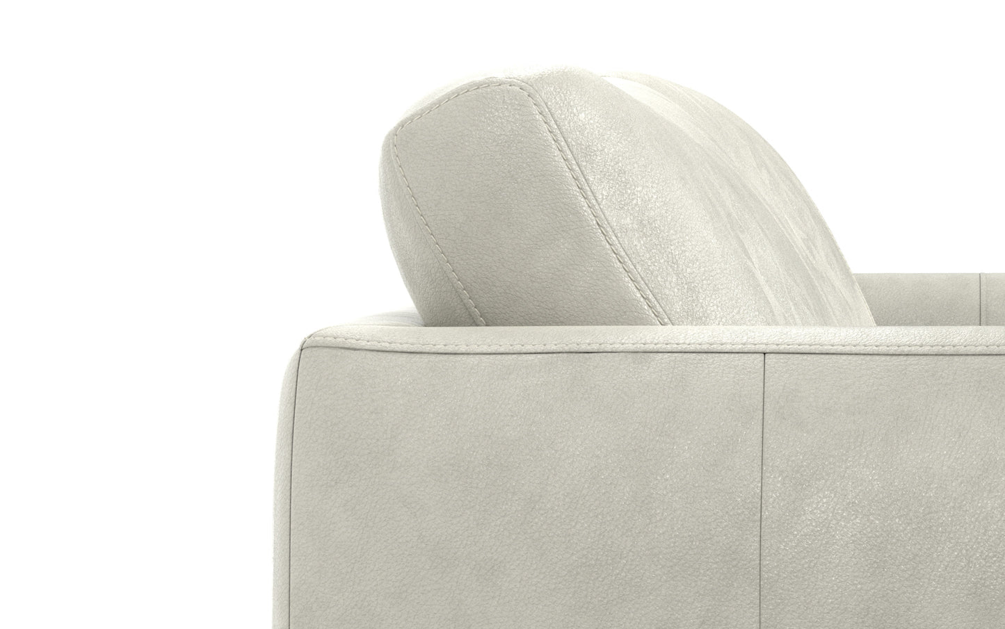 Light Smoke Grey Genuine Leather | Stevens 81 inch Sofa