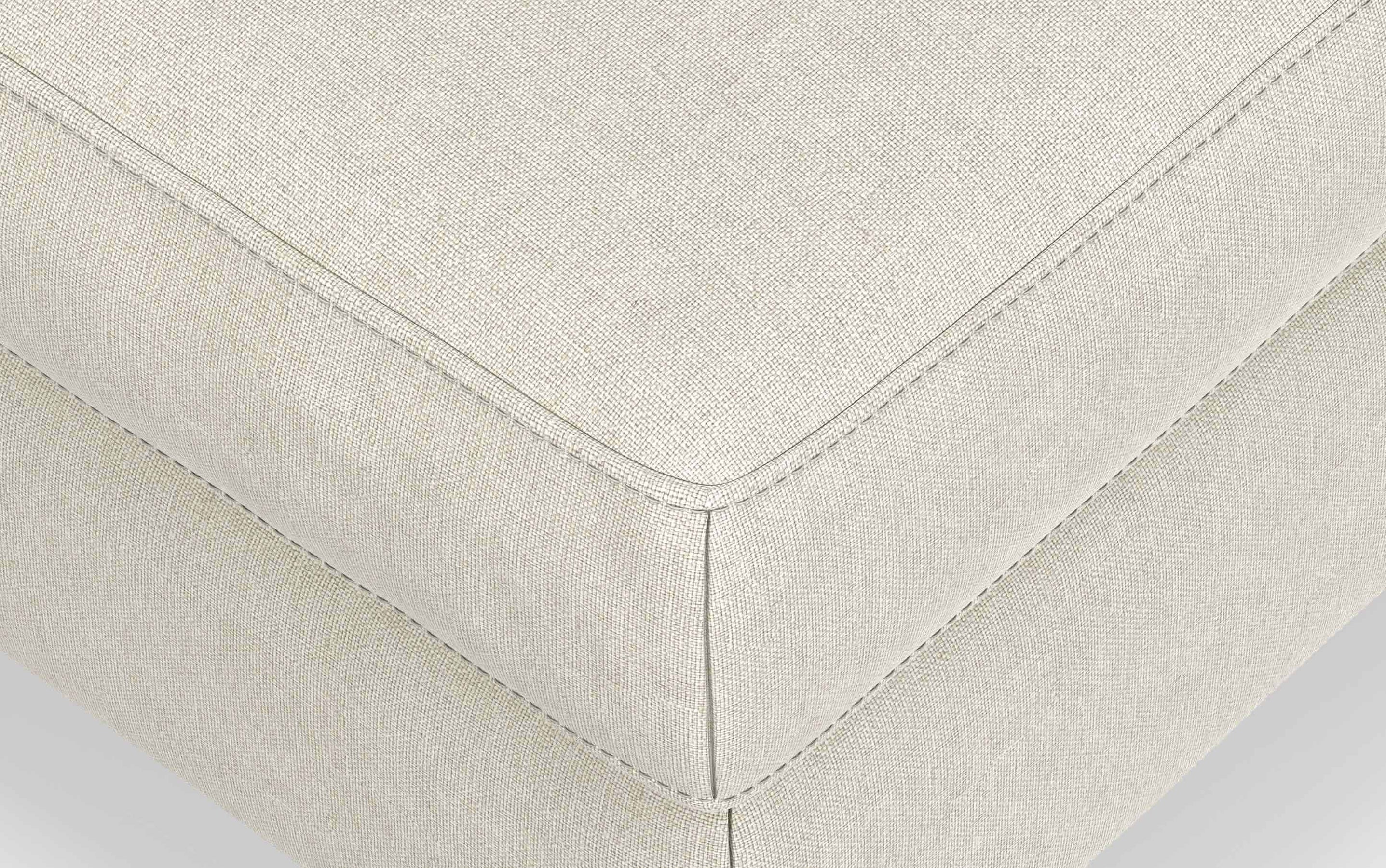 Cream Performance Fabric | Ava 76 inch Mid Century Sofa with Ottoman Set