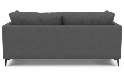Pebble Grey Performance Fabric | Ava 76 inch Mid Century Sofa with Ottoman Set