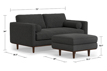 Mid-Century Modern Sofa Set | Morrison Sofa And Ottoman