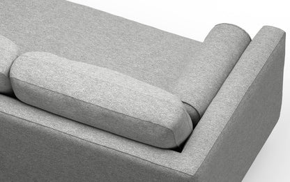 Mist Grey Woven-Blend Fabric | Morrison 72-inch Sofa and Ottoman Set in Woven-Blend Fabric