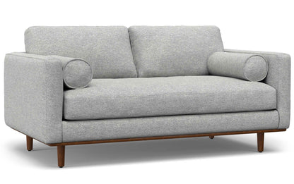 Mist Grey Woven-Blend Fabric | Morrison 72-inch Sofa and Ottoman Set in Woven-Blend Fabric
