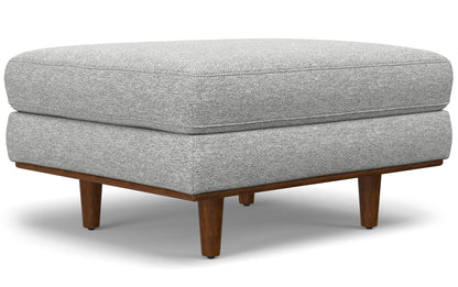Mist Grey Woven-Blend Fabric | Morrison 72-inch Sofa and Ottoman Set in Woven-Blend Fabric