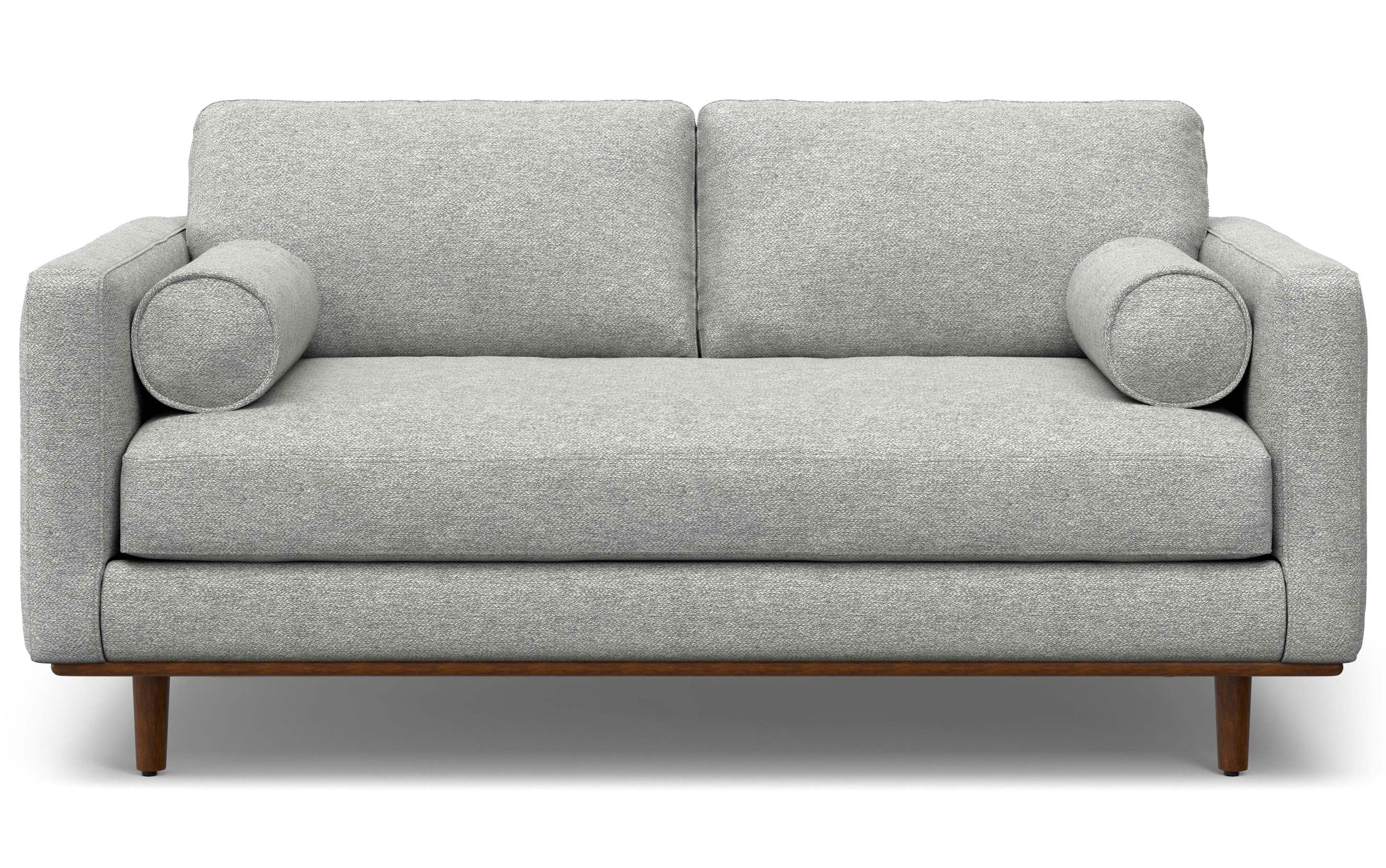 Mist Grey Woven-Blend Fabric | Morrison 72-inch Sofa and Ottoman Set in Woven-Blend Fabric