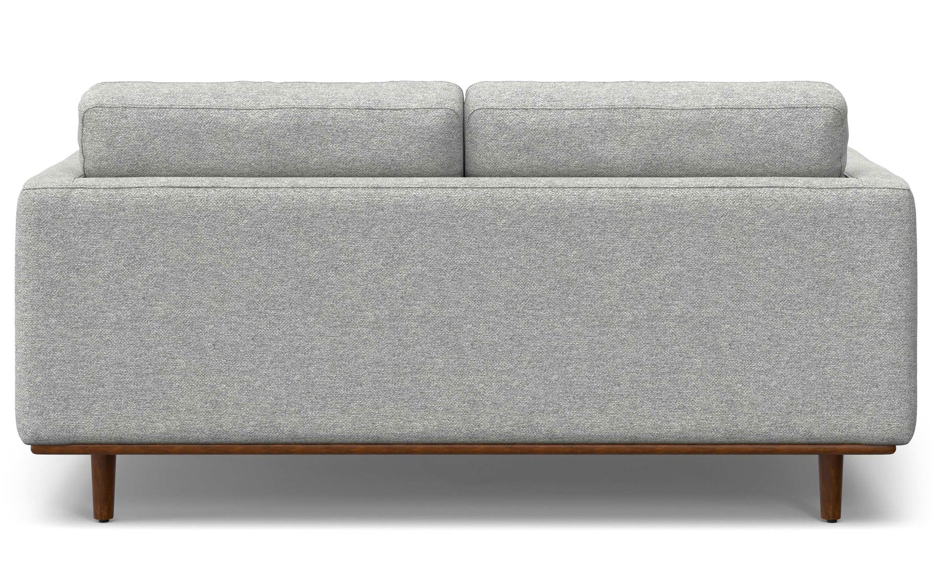 Mist Grey Woven Polyester Fabric | Morrison 72-inch Sofa and Ottoman Set in Woven-Blend Fabric