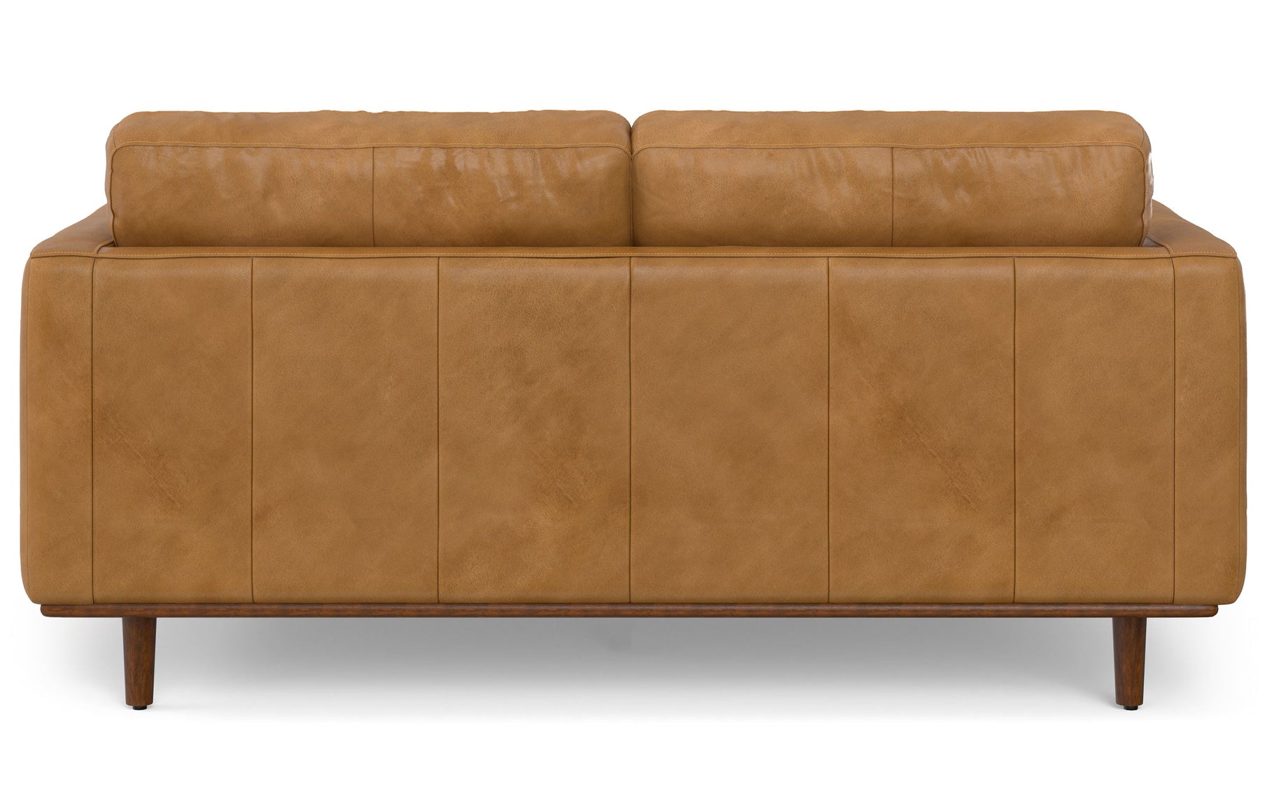 Sienna Genuine Top Grain Leather | Morrison 72-inch Sofa and Ottoman Set in Genuine Leather