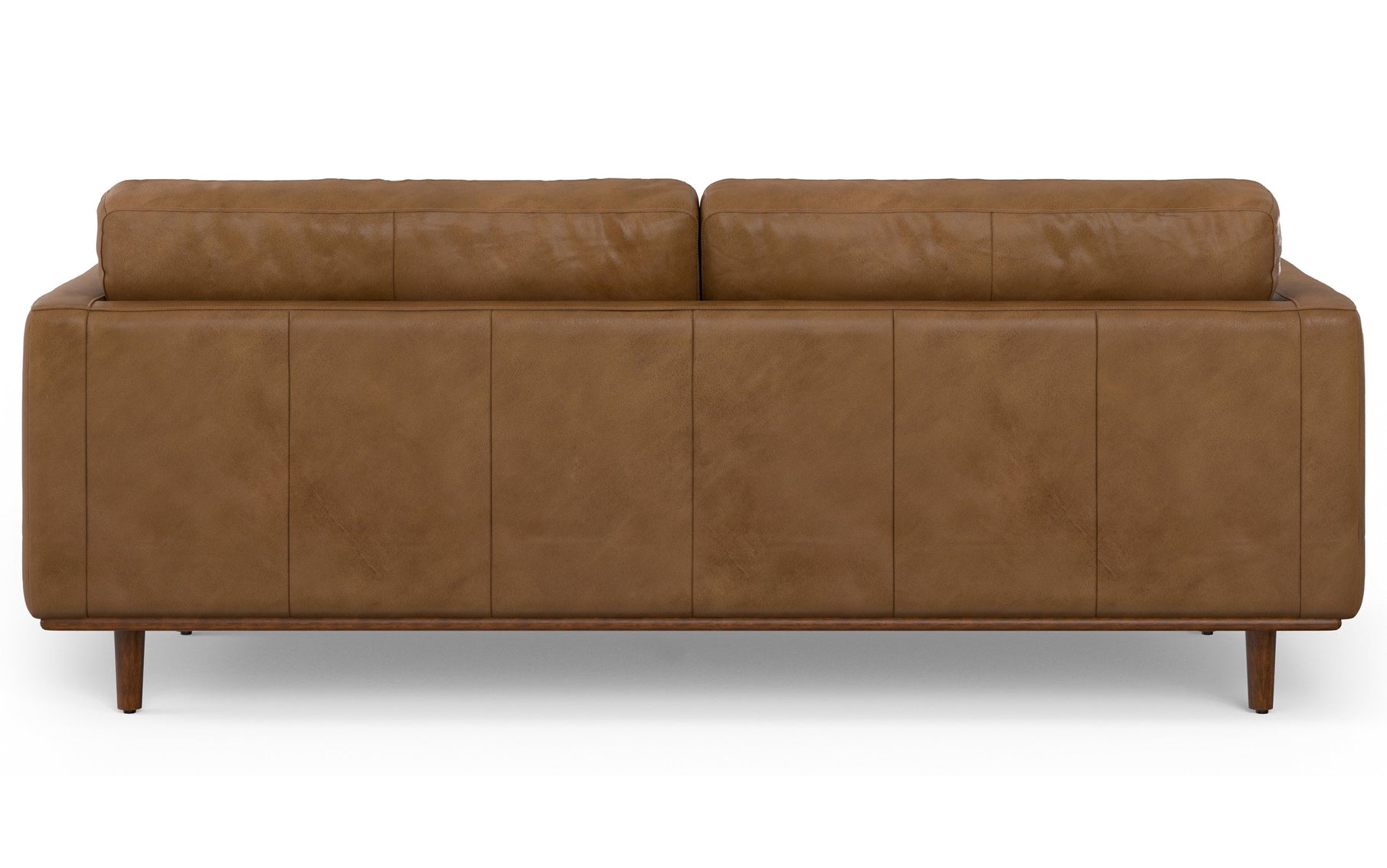 Caramel Brown | Morrison 89-inch Sofa and Ottoman Set in Genuine Leather