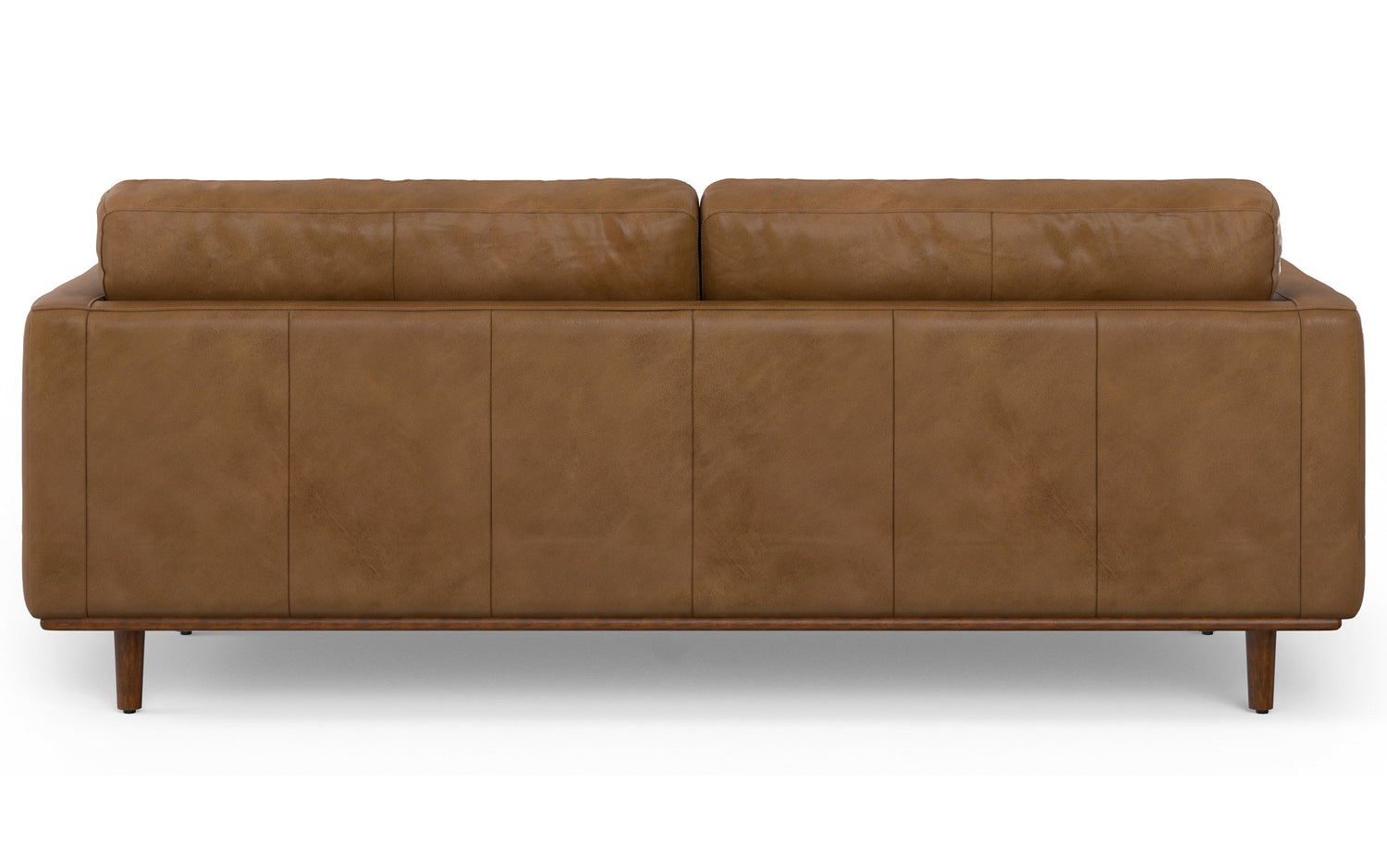 Caramel Brown | Morrison 89-inch Sofa and Ottoman Set in Genuine Leather