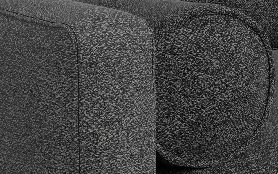 Charcoal Grey Woven-Blend Fabric | Morrison 89-inch Sofa and Ottoman Set