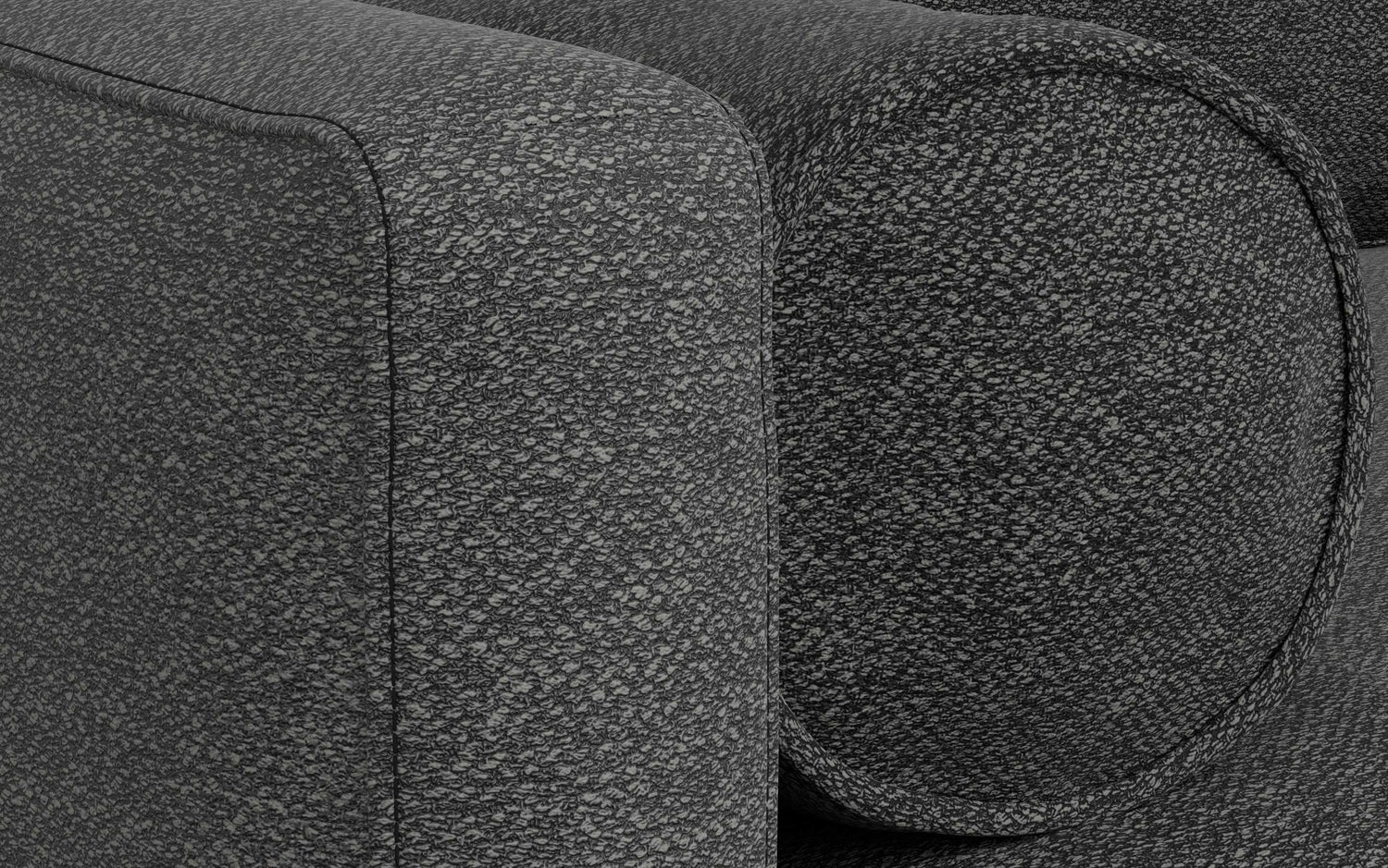 Charcoal Grey Woven Polyester Fabric | Morrison 89-inch Sofa and Ottoman Set