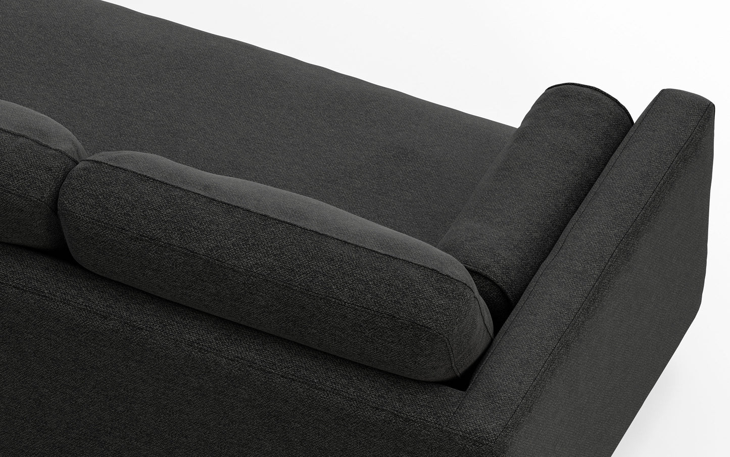 Charcoal Grey Woven-Blend Fabric | Morrison 89-inch Sofa and Ottoman Set