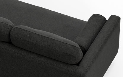 Charcoal Grey Woven-Blend Fabric | Morrison 89-inch Sofa and Ottoman Set