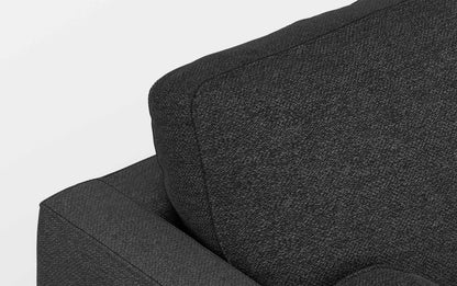 Charcoal Grey Woven-Blend Fabric | Morrison 89-inch Sofa and Ottoman Set