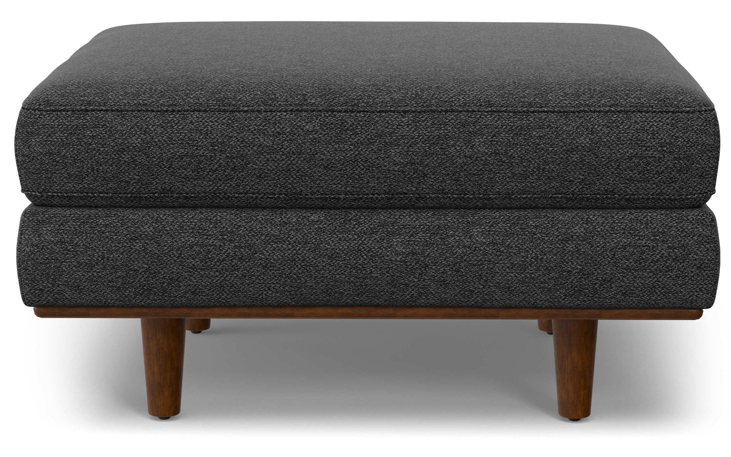 Charcoal Grey Woven-Blend Fabric | Morrison 89-inch Sofa and Ottoman Set