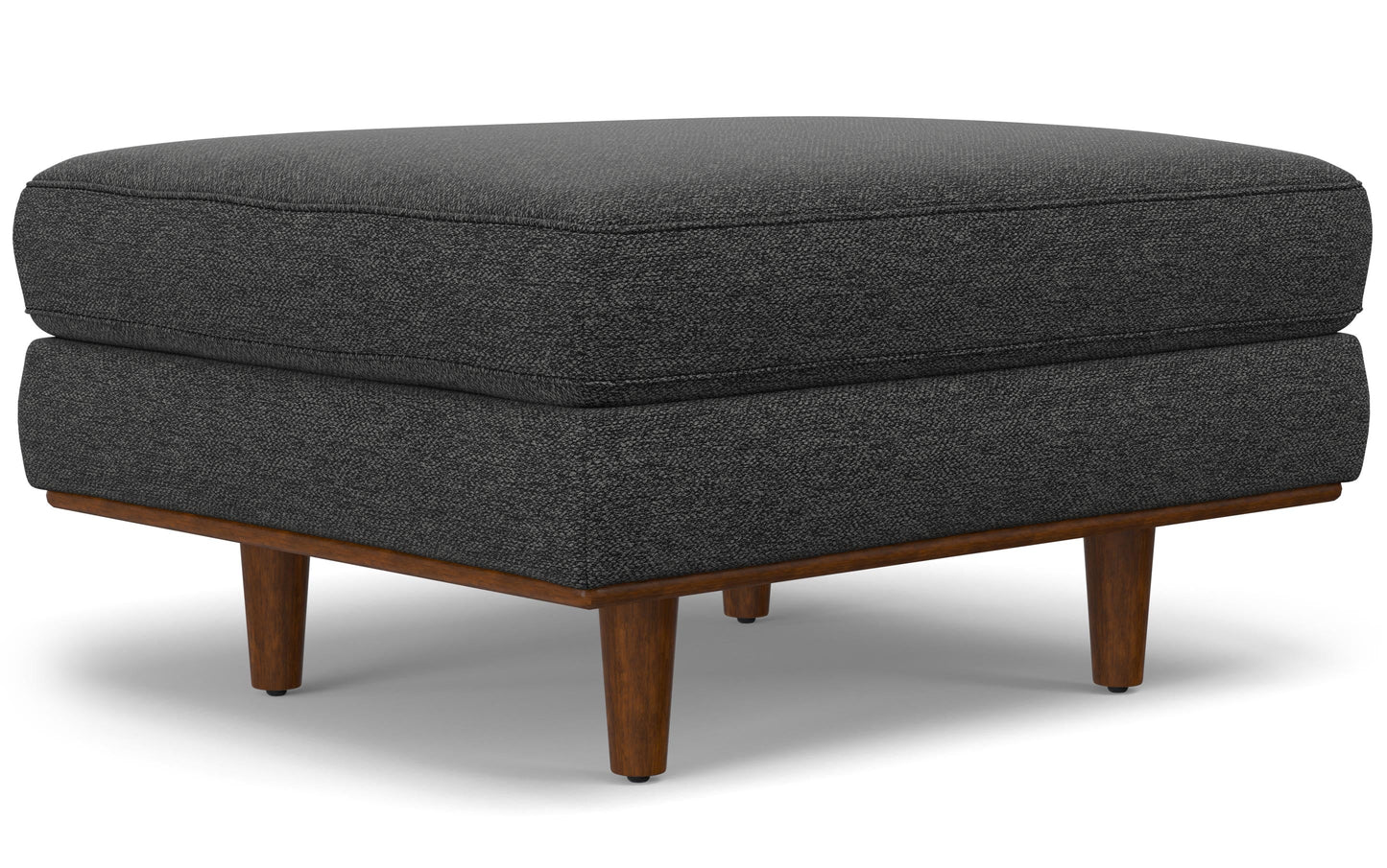 Charcoal Grey Woven-Blend Fabric | Morrison 89-inch Sofa and Ottoman Set