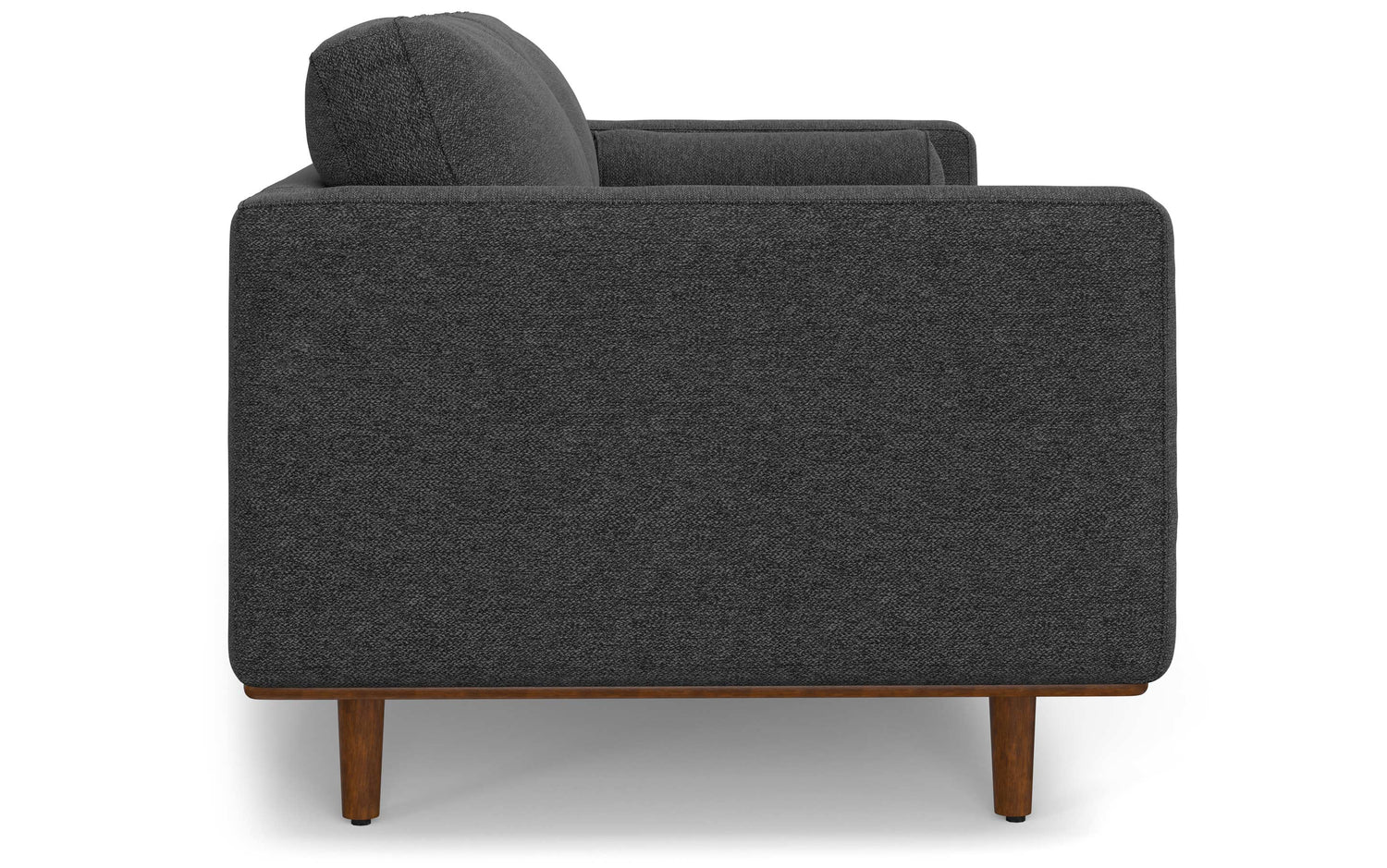 Charcoal Grey Woven Polyester Fabric | Morrison 89-inch Sofa and Ottoman Set
