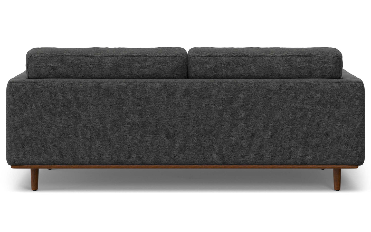 Charcoal Grey Woven-Blend Fabric | Morrison 89-inch Sofa and Ottoman Set