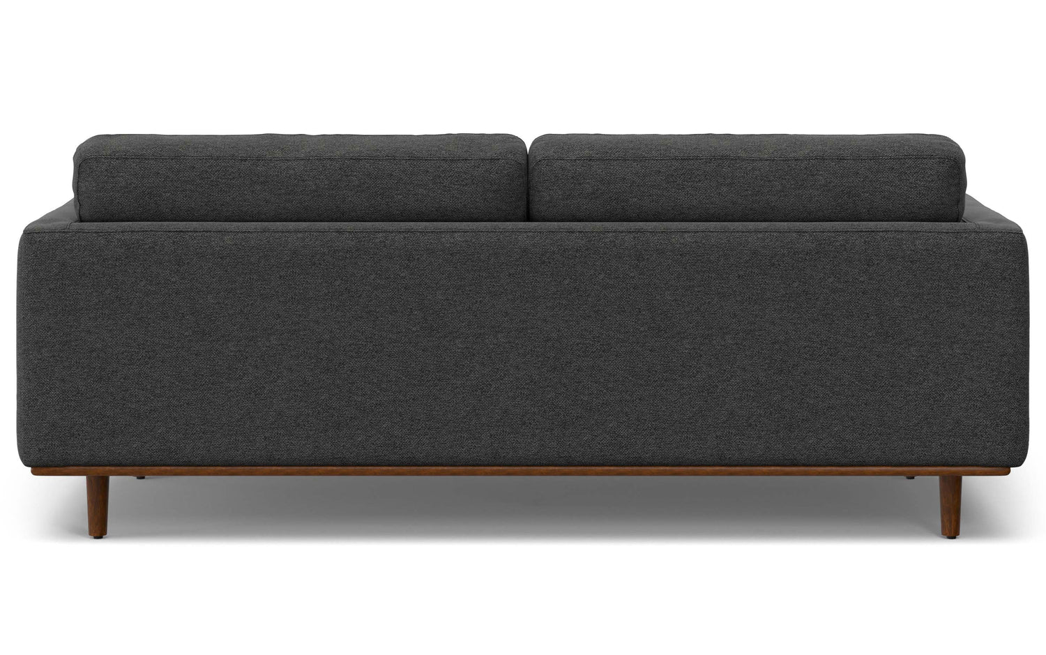 Charcoal Grey Woven Polyester Fabric | Morrison 89-inch Sofa and Ottoman Set