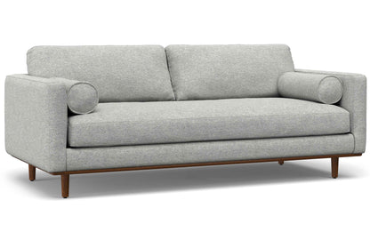 Mist Grey Woven-Blend Fabric | Morrison 89-inch Sofa and Ottoman Set