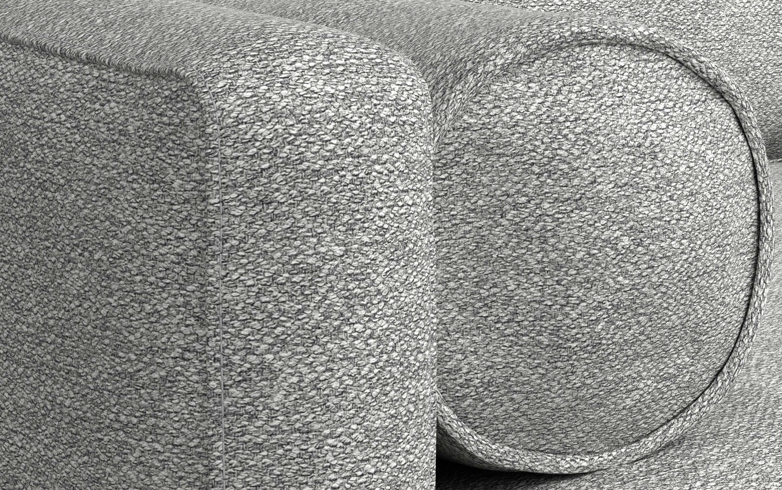 Mist Grey Woven-Blend Fabric | Morrison 89-inch Sofa and Ottoman Set