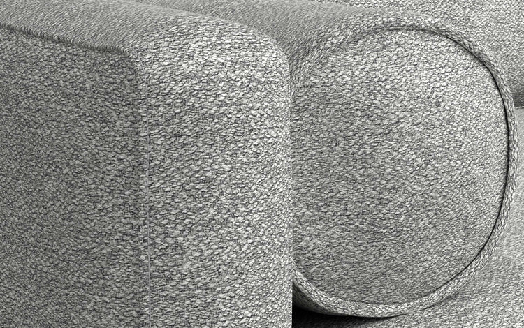 Mist Grey Woven-Blend Fabric | Morrison 89-inch Sofa and Ottoman Set