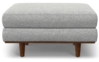 Mist Grey Woven-Blend Fabric | Morrison 89-inch Sofa and Ottoman Set