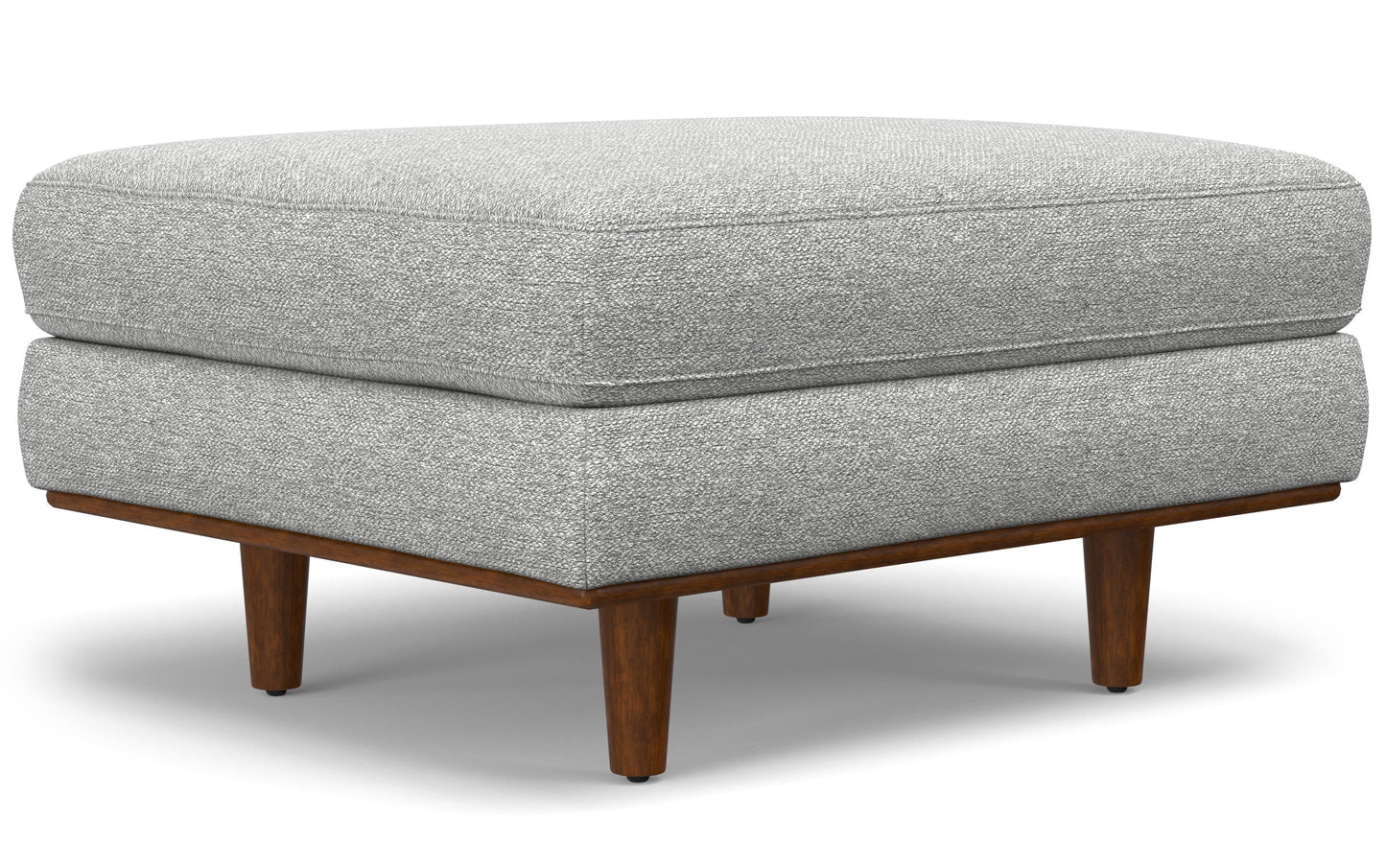 Mist Grey Woven-Blend Fabric | Morrison 89-inch Sofa and Ottoman Set