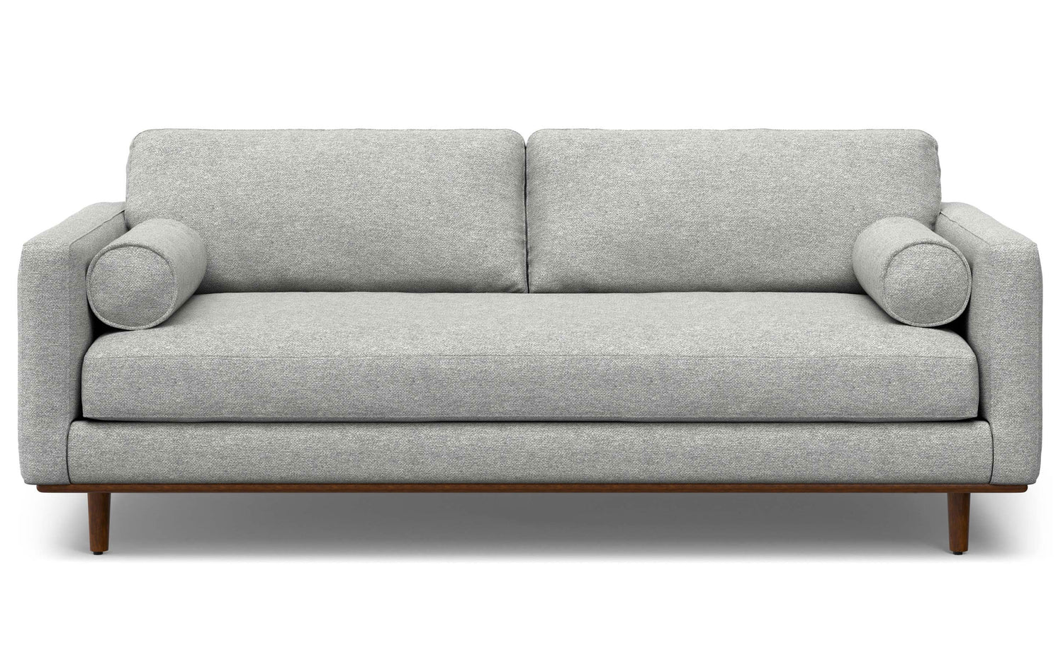 Mist Grey Woven Polyester Fabric | Morrison 89-inch Sofa and Ottoman Set