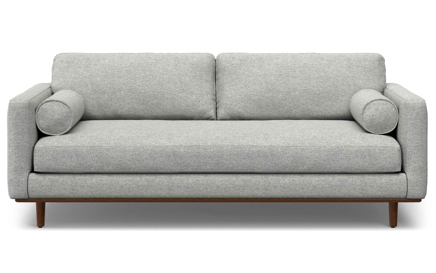 Mist Grey Woven-Blend Fabric | Morrison 89-inch Sofa and Ottoman Set
