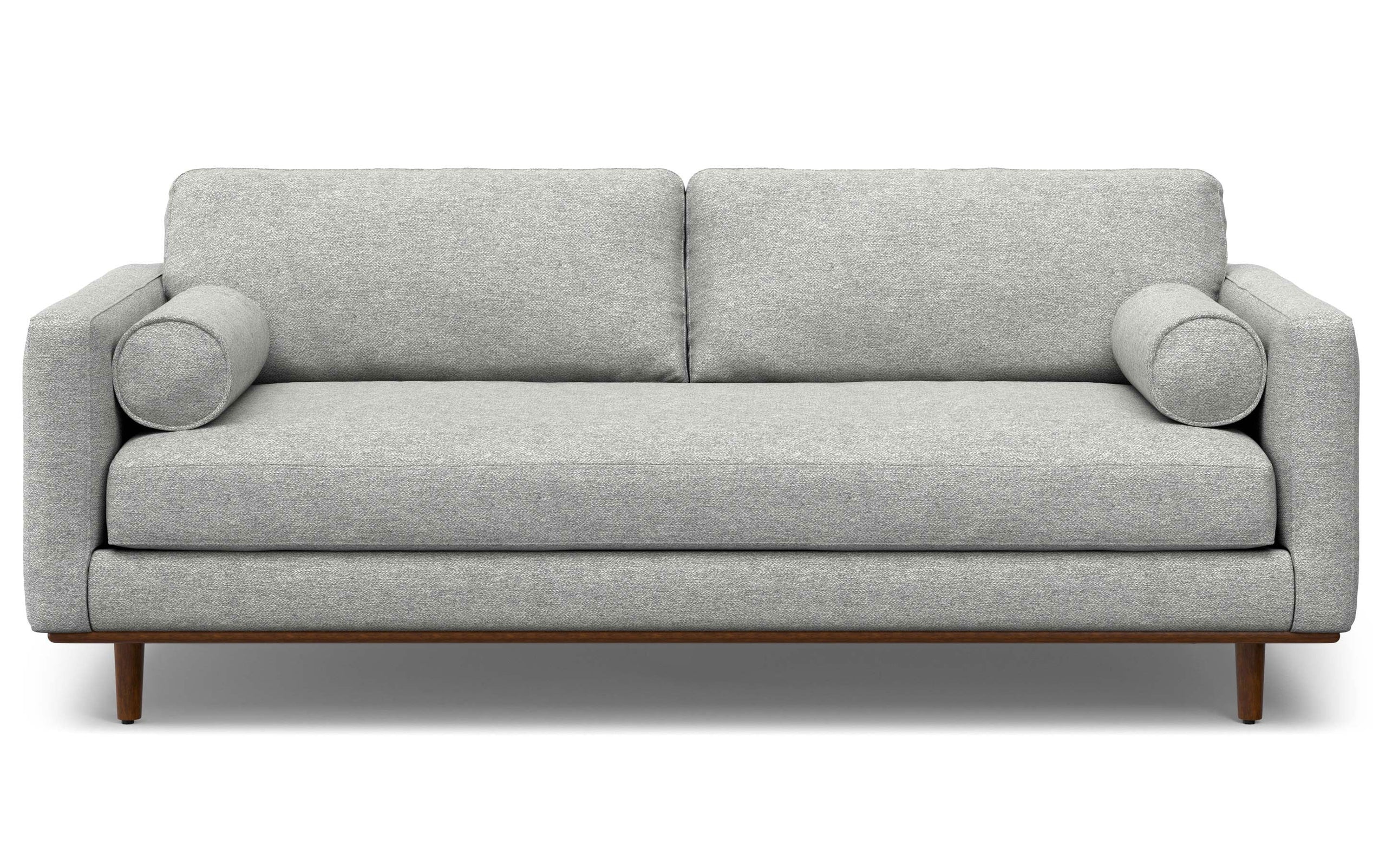 Mist Grey Woven-Blend Fabric | Morrison 89-inch Sofa and Ottoman Set