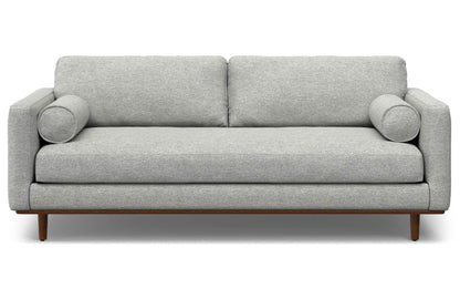 Mist Grey Woven-Blend Fabric | Morrison 89-inch Sofa and Ottoman Set