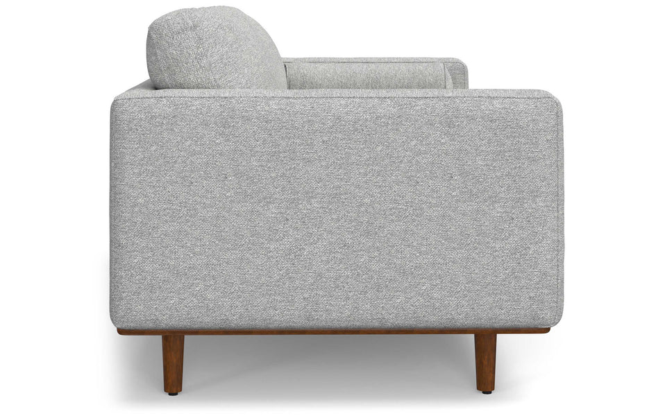 Mist Grey Woven Polyester Fabric | Morrison 89-inch Sofa and Ottoman Set