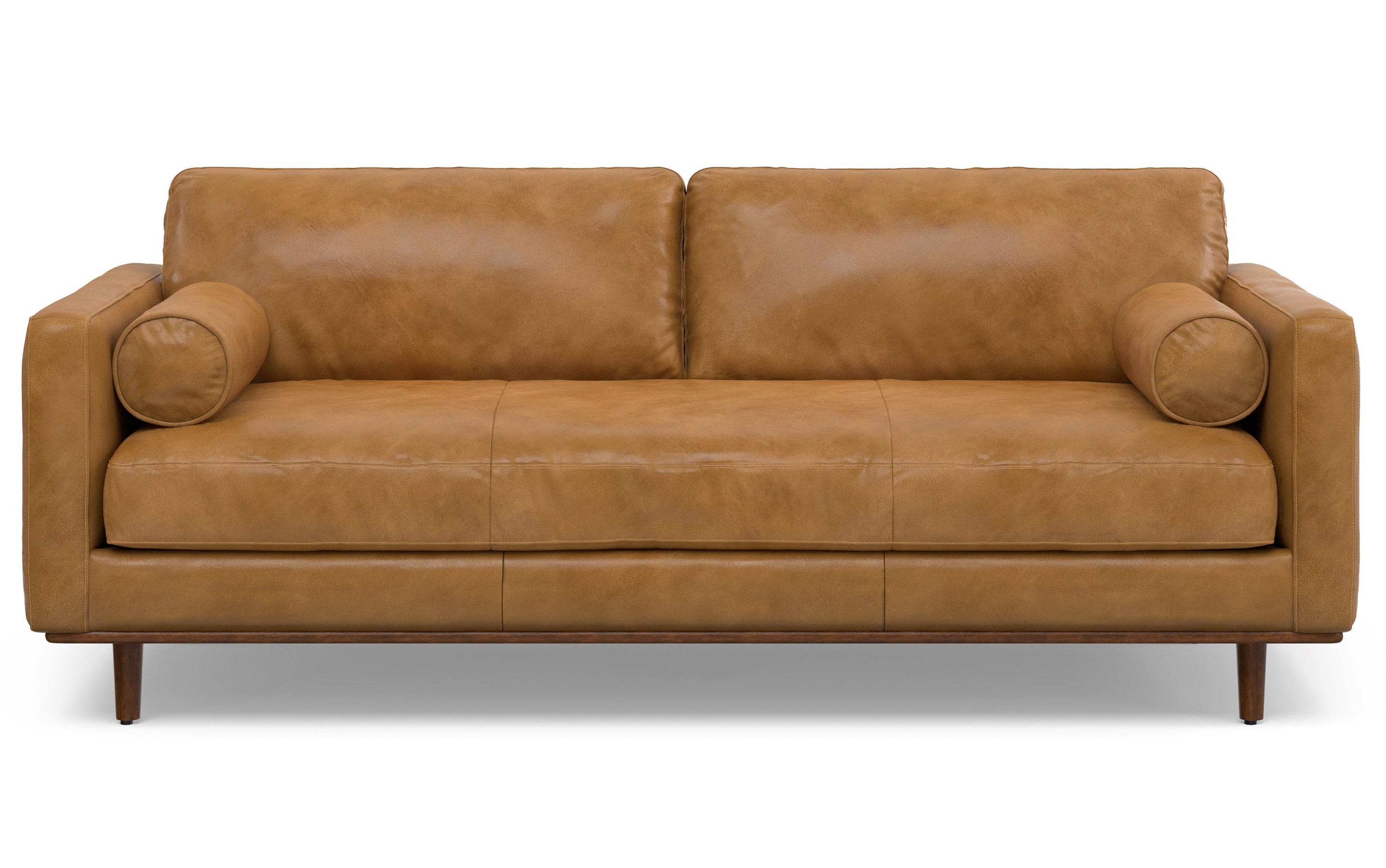 Sienna | Morrison 89-inch Sofa and Ottoman Set in Genuine Leather