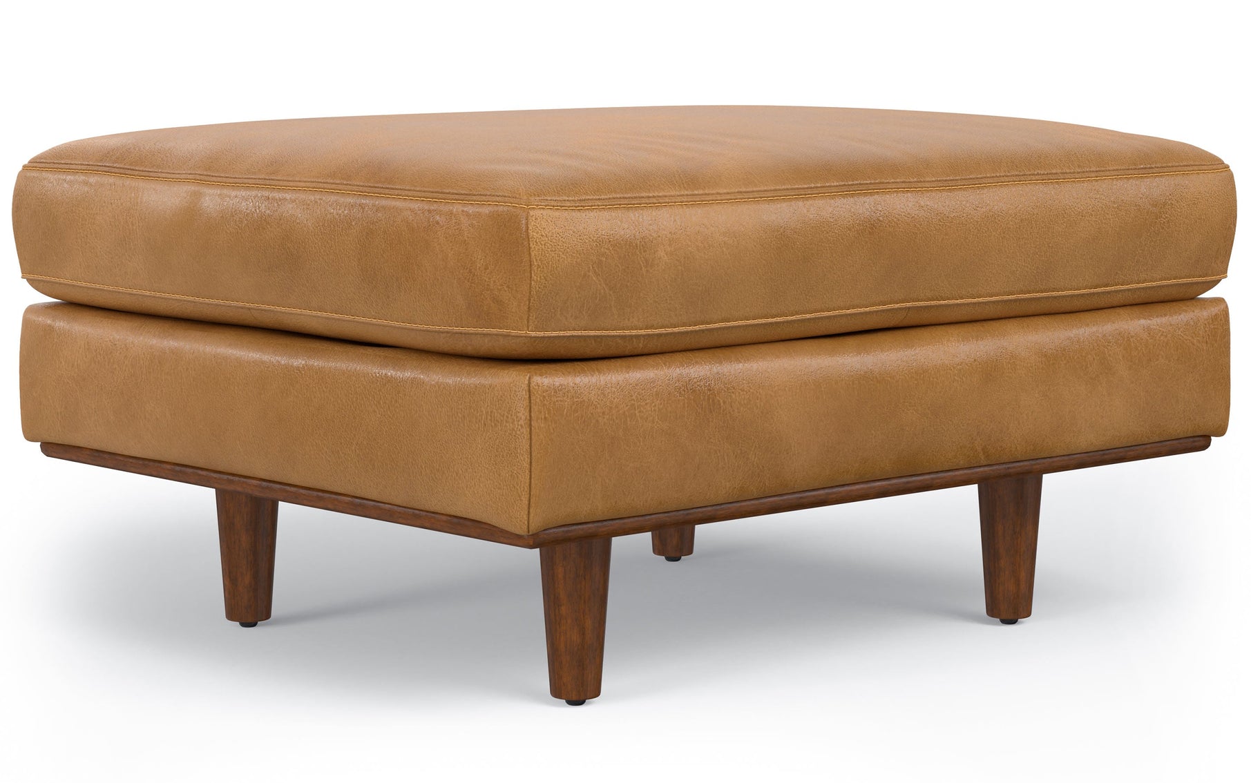 Sienna | Morrison 89-inch Sofa and Ottoman Set in Genuine Leather