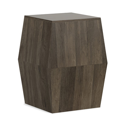 Ash Grey | Terry 16 inch Square Geometric Accent Table
