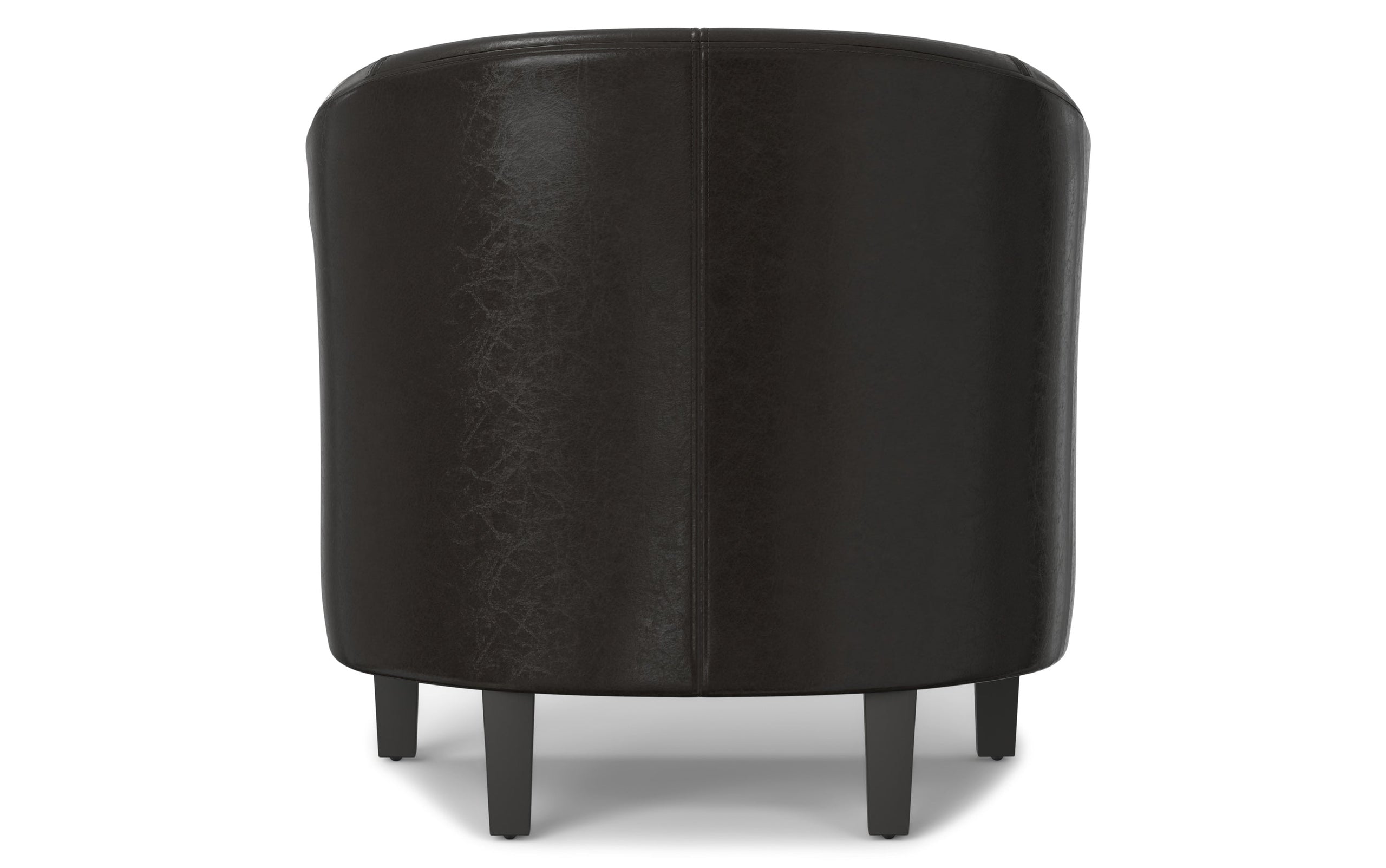 Dark Brown Vegan Leather | Austin Vegan Leather Tub Chair