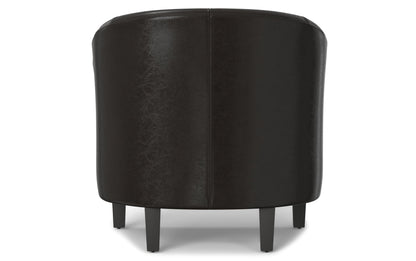 Dark Brown Vegan Leather | Austin Vegan Leather Tub Chair