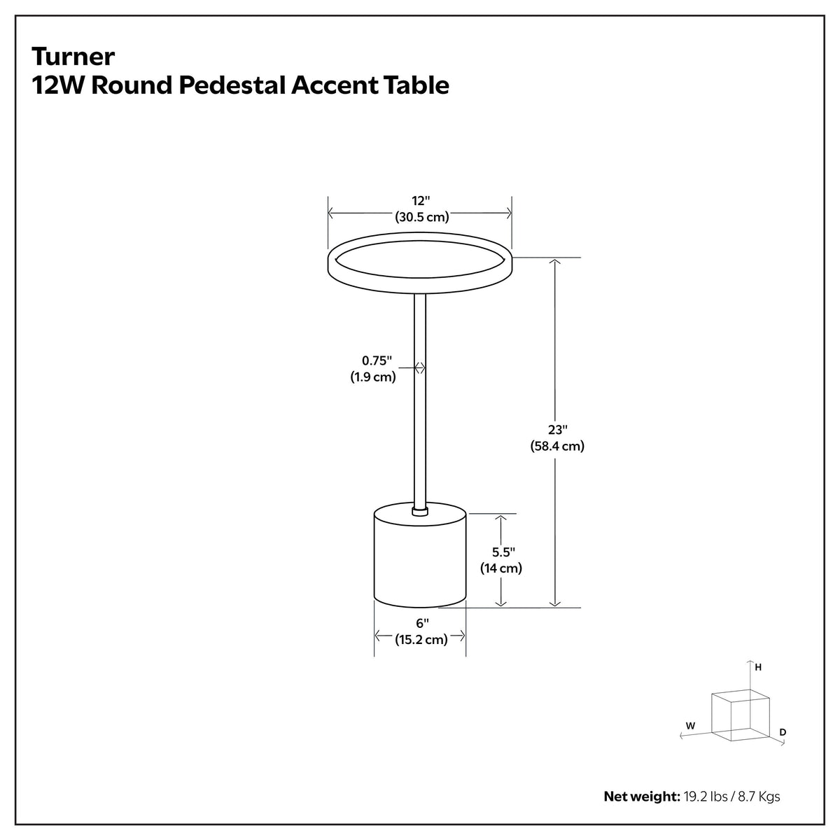 Black | Turner Side Table in Mango