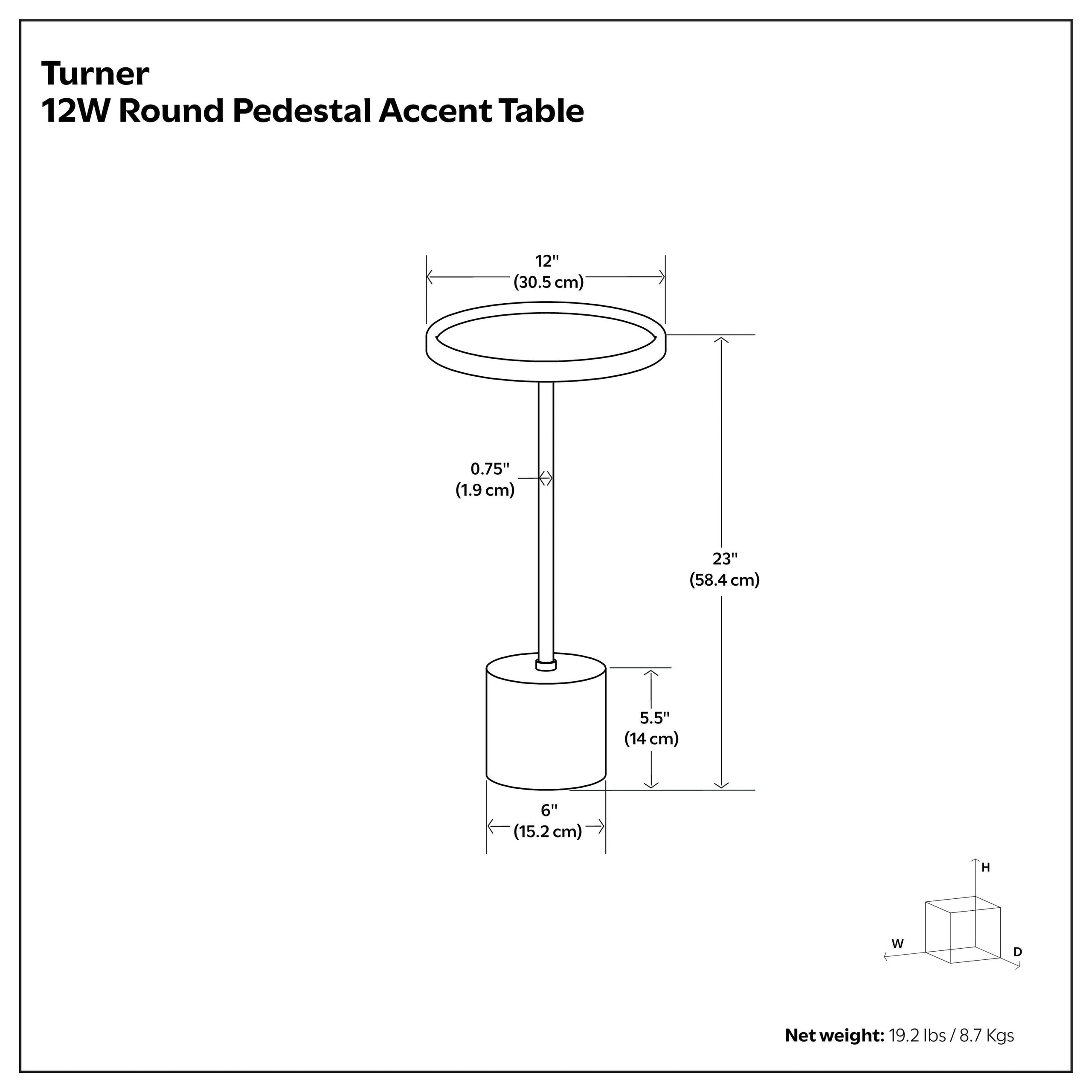 Natural Antique Brass | Turner  Side Table